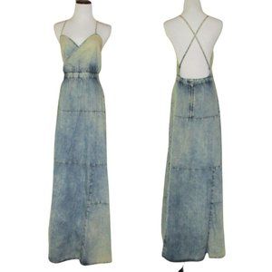 Denim & Supply by Ralph Lauren denim halter maxi dress, soft fade denim, size M